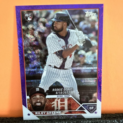 2023 Topps Chrome Update #USC128 RILEY GREENE Rookie Debut Purple Foil /799 RC - Picture 12 of 19