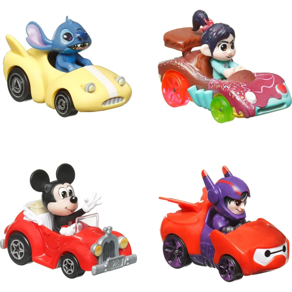 HOT WHEELS Disney RacerVerse 4 Pack - Mickey Mouse, Vanellope, Stitch, Hiro-NEW! - Image 2 of 4