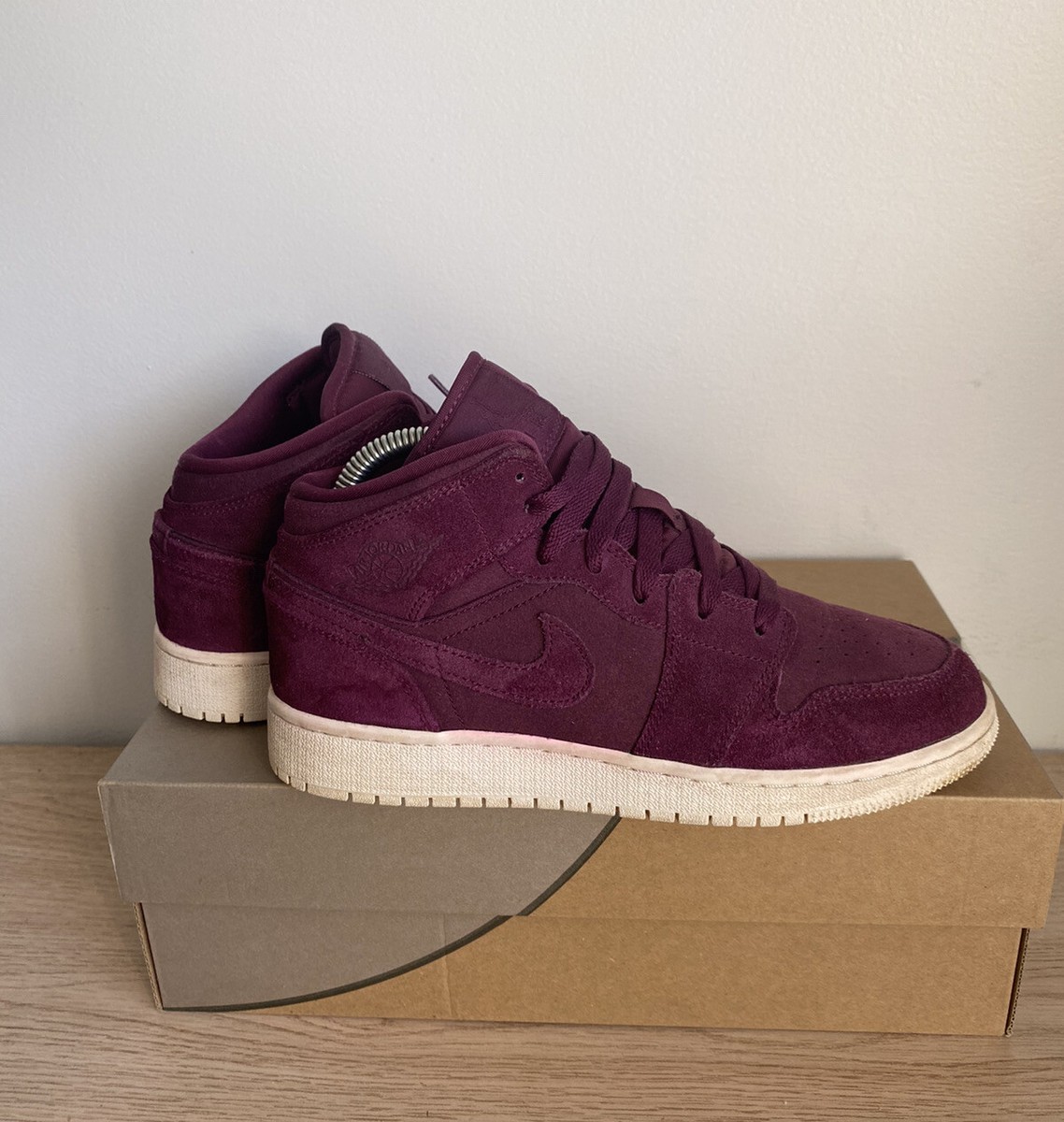 air jordan 1 retro mid gs bordeaux