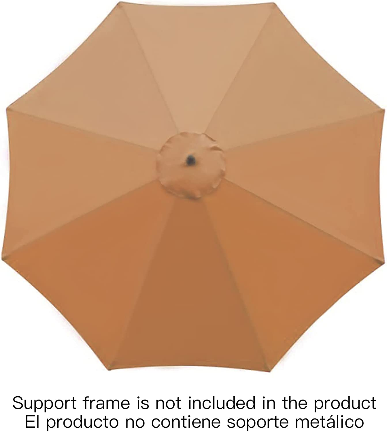 10Ft 8 Ribs Patio Umbrella Replacement Canopy DoubleLayer Offset