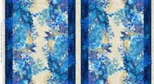 In The Beginning – Oriental Gardens – Fan Border Stripe – Blue