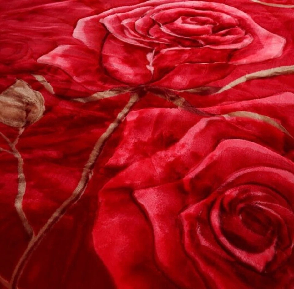 Korean Mink Fleece Organic King Blanket, 2 Ply Reversible Silky Soft Plush Warm - Image 3 of 4