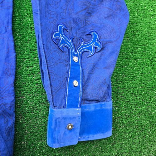 Coogi Shirt Mens 5XL Blue Button Up Long Sleeve Urban Hip Hop Streetwear Casual - Picture 6 of 14