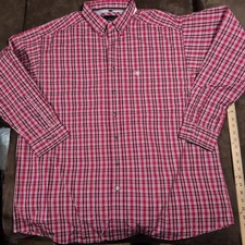 ARIAT PRO SERIES WITTEN BUTTON DOWN SHIRT RED PLAID MEN'S MEDIUM LONG SLEEVE