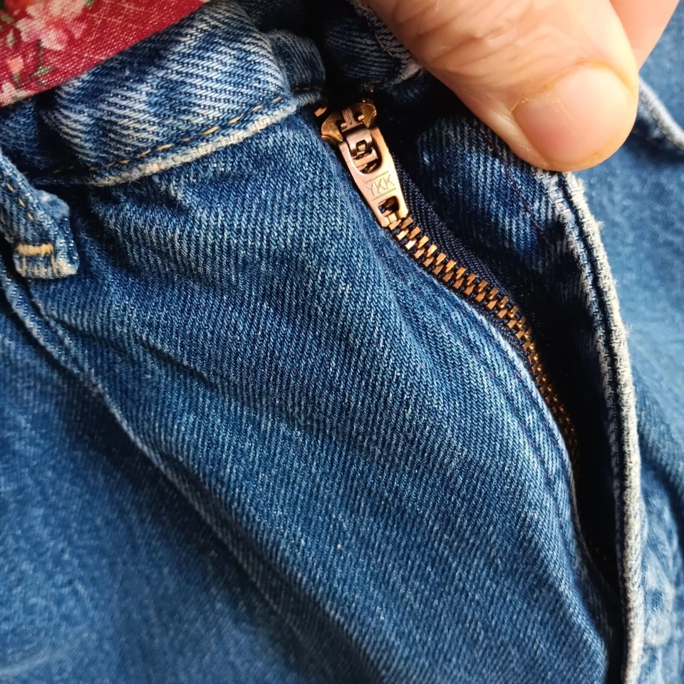 Bolso de Hombro Lee Denim 1OF1 Verdadero Vintage Cartera Jeans Granny Cottage Años 80 Foto 4 de 4