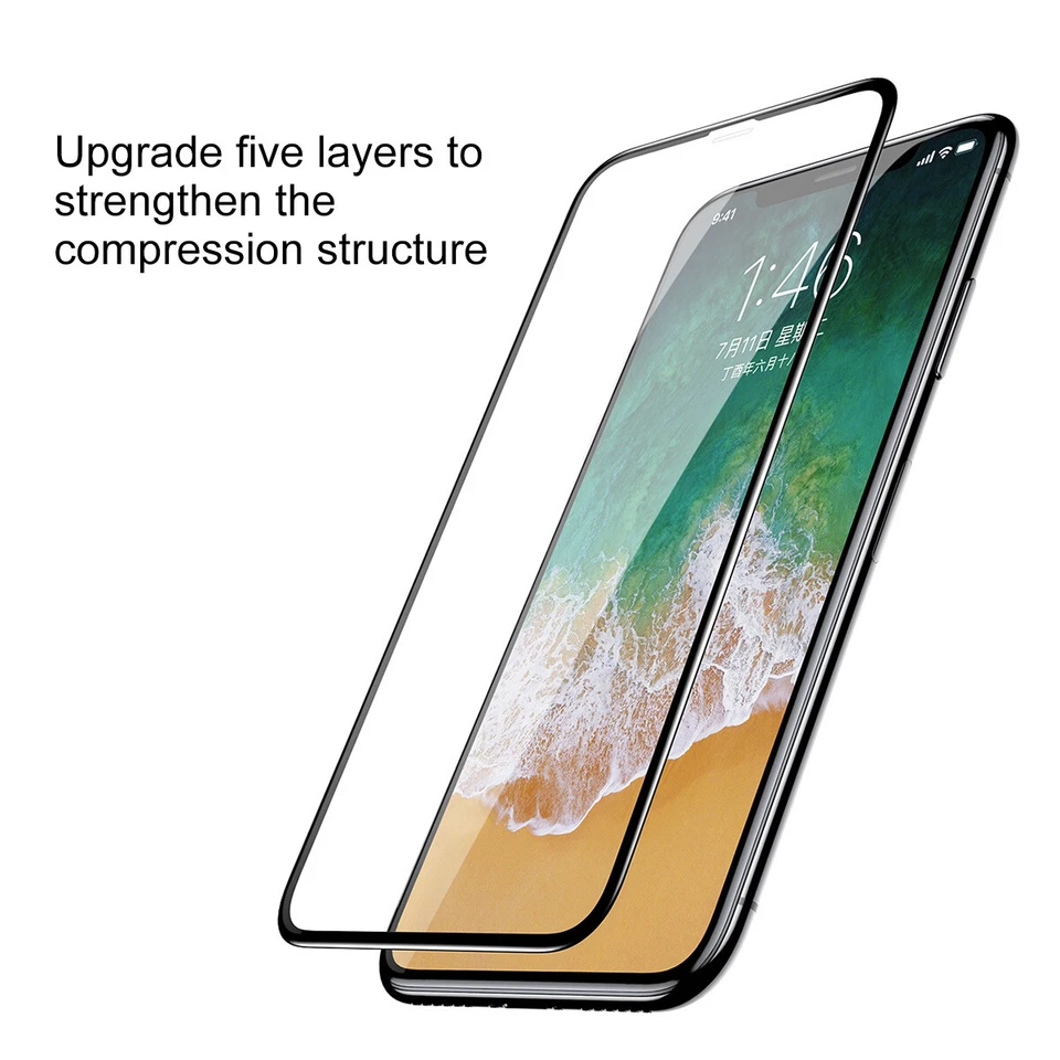 For iPhone X XS 0.3mm Silk Screen Tempered Glass Film - Image 3 of 4