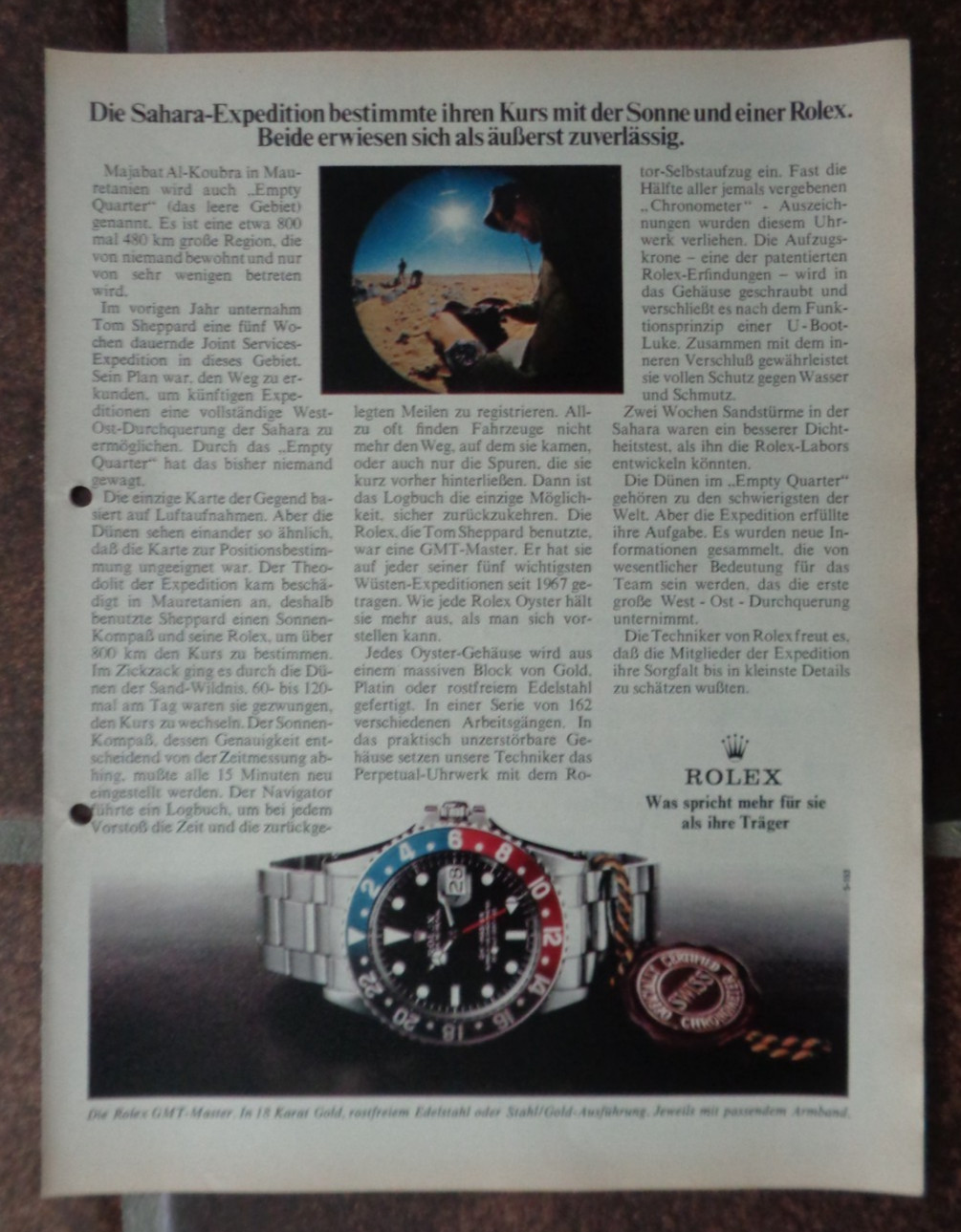 Manuale Orologio ROLEX GMT Master
