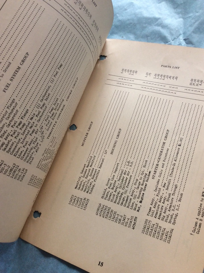 ONAN MARINE ENgine MCK PARTS MANUAL Operator Book Shop Service Guide - Image 3 of 4