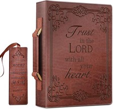 Large Classic Bible Cover PU Leather Carrying Book Case Church Bag Gift for Men