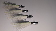4 Shad Surprise Ultra Minnow Bucktail Jigs 1/4 th oz for Walleye, Bass, Northern