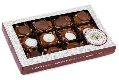 Chocolate Caramel Pecan Caramillicans 8 oz | Millican Pecan since 1888 | Texas