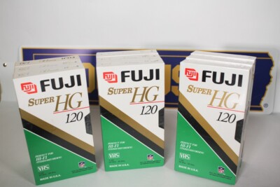 Fuji Super HG 120 Blank VHS Tape Sealed NOS LOT 9 tapes