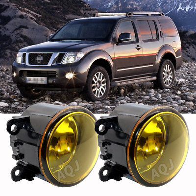 PAIR Front Bumper Clear Fog Light Lamp For Nissan Pathfinder R51 2005-2011 2012