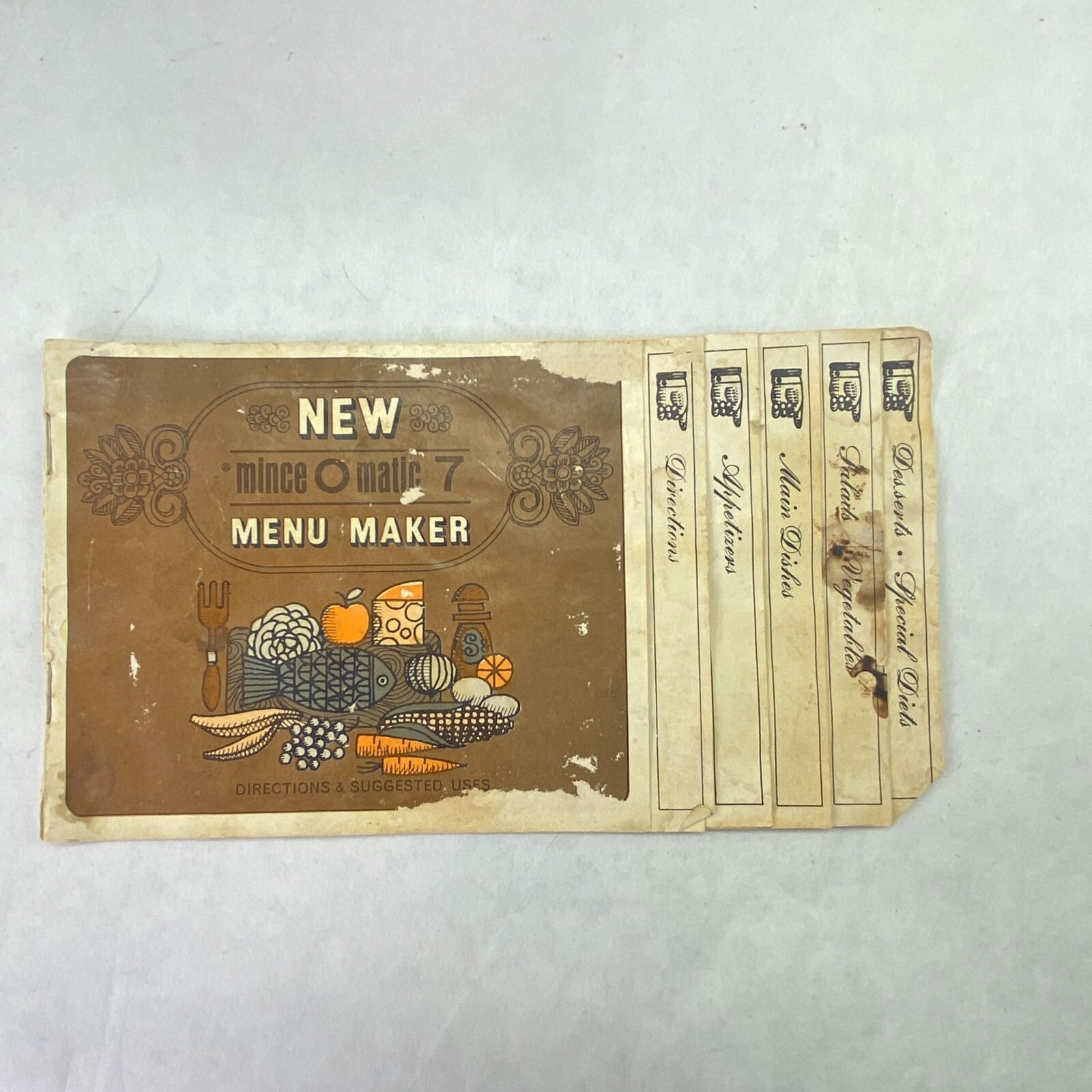 Vintage Mince O Matic 7 Chopper Grater Ricer Blender Juicer with Box and Book