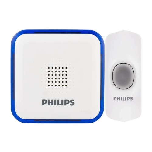 Philips Wireless Battery-Operated Door Bell Kit with 32 Melodies and 1 Push Butt