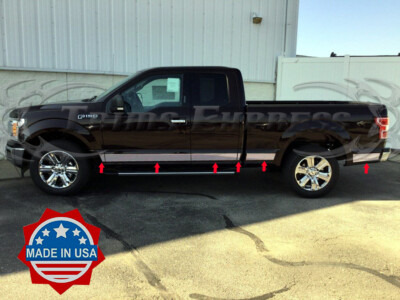 2015-2020 F-150 Super/Extended Cab 6.5' Short Bed Rocker Panel Trim 4 3/4'' 12Pc