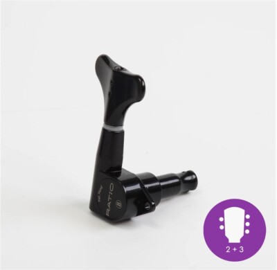 NEW Graph Tech Ratio 2x3 5-String Bass Tuners, Y-Key - BLACK, #PRB-5230-B0