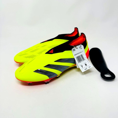 adidas Predator 24 Elite Laceless FG Soccer Cleats - Solar/Red - IE2366 - Sz: 7