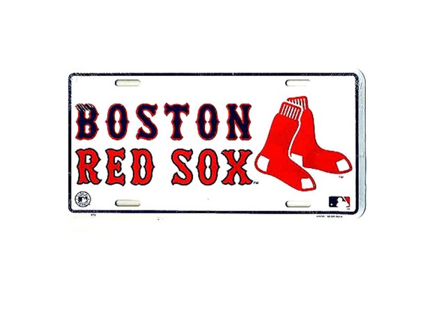 MLB Baseball Boston Red Sox Licensed Aluminum Metal License Plate Sign Tag NEW MLB Baseball Boston Red Sox Licensed Aluminum Metal License Plate Sign Tag NEW