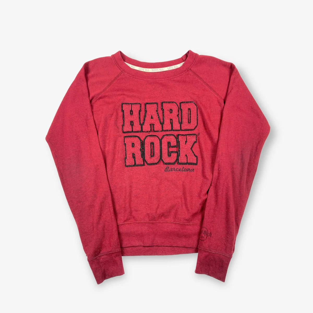 Vintage Hard Rock Cafe Barcelona Sweatshirt Burgundy M