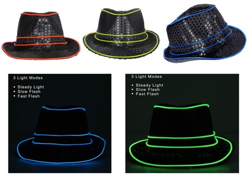 Halloween LED Light Up Cap Hat Flashing 