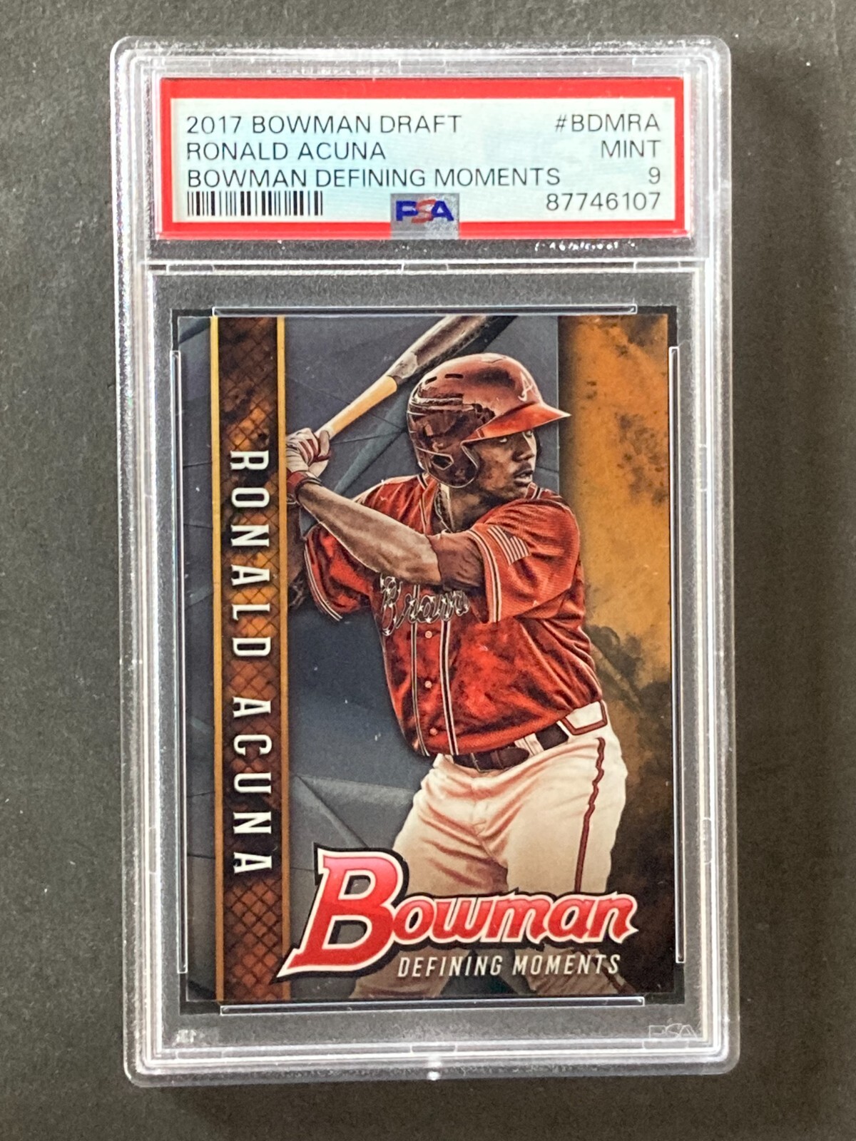 2017 Bowman Draft Ronald Acuna Defining Moments RC PSA 9