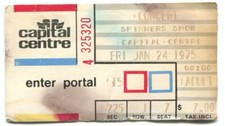Vintage 1975 Spinners Concert Ticket Stub Landover MD