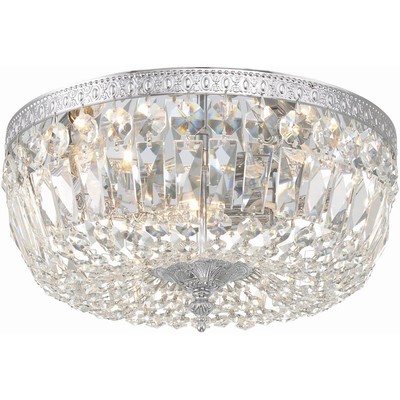 Crystorama 714-CH-CL-SAQ Westbury Flush Mount Polished Chrome
