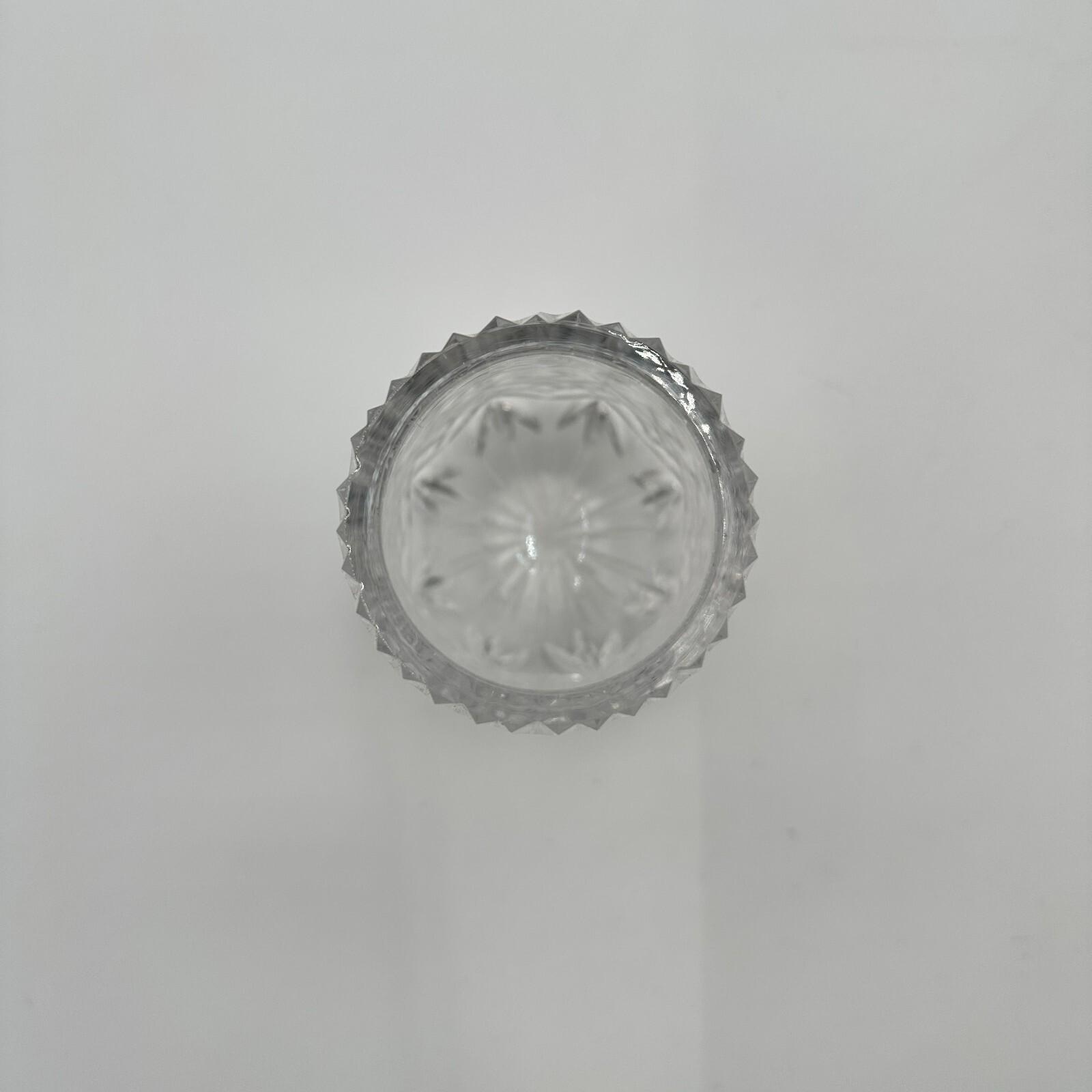 Vtg Tipperary Lead Crystal Vase Vertical Cuts Top Faceted Diamonds ~ 7" Ireland