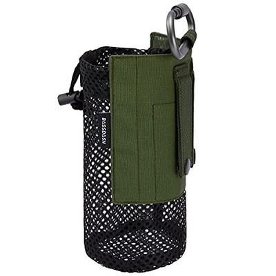 Tactical Molle Water Bottle Pouch with Carabiner Army Green with Molle Straps