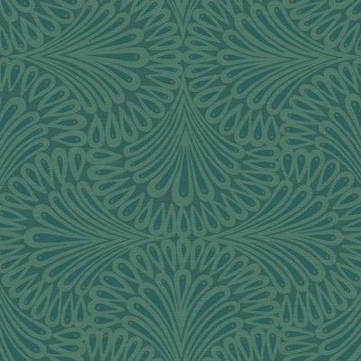CA1505 Wallpaper | Turquoise Cabaret Feather Fans | 1920s Themed Wallpaper