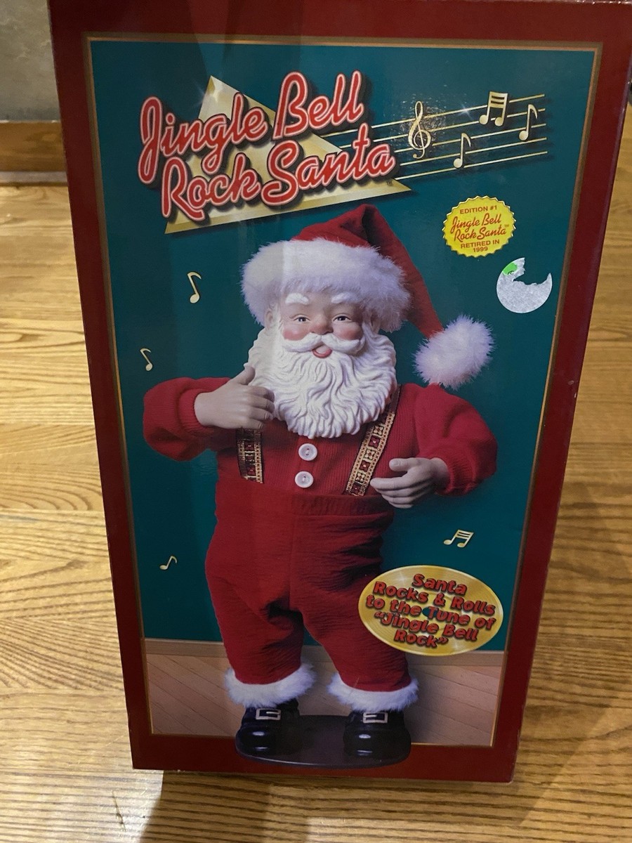 EUC Jingle Bell Rock Animated Musical Dancing Santa Claus Vintage