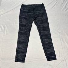 C9 Champion Duo Dry Women s Space Dye Performance Workout Leggings L Gray Blac