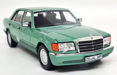 Norev 1/18 Mercedes Benz 560 SEL 1991 Light Green Meta Diecast Scale Model Car