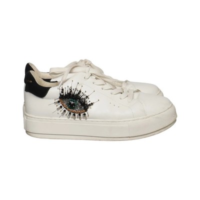Kurt Geiger London, Sneaker, Größe: 40, Leder, Weiß/Schwarz/Mehrfarbig #qBz