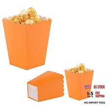 Popcorn Boxes 24 Pack, 4.1" Disposable Snack Containers for Movie 24PCS Orange