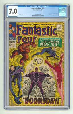Fantastic Four # 59 Marvel Comics CGC F-VF 7.0 - Doctor Doom and Silver Surfer