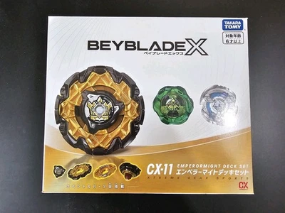 TOMY BEYBLADE X CX-11 Emperor Might Deck Set Brand New Japan QR code TT UK Stock