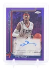 ALLEN IVERSON 2025-26 TOPPS CHROME PURPLE AUTO /75 #TCA-AI 76ERS Q2045