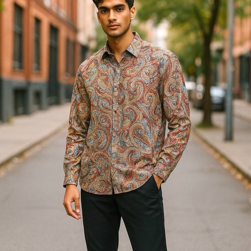 Daniel Cremieux Men’s XL Premium Paisley Multicolored Long Sleeve Shirt