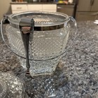 Vtg Anchor Hocking Wexford Crystal Ice Bucket Cookie Jar Large Clear Glass  — photo 5