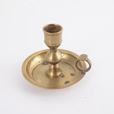 Messing Kerzenleuchter mit Griff Nachtlicht Kerzenhalter 8cm hoch