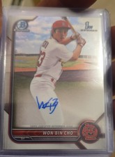 2022 Bowman Chrome - Prospect Autographs Won-Bin Cho #CPA-WC (AU, RC)