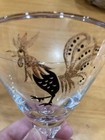 Vintage Starburst Rooster martini/cocktail glasses set of 2 — photo 4