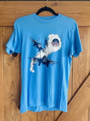 80s ANYTIME KHADAFFI F-14 Tomcat Top Gun Gaddafi Single Stitch Tee