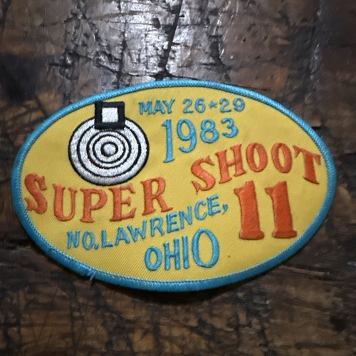 Vintage 1983 Super Shoot 11 Patch North Lawrence Ohio Benchrest Shooting 3x5