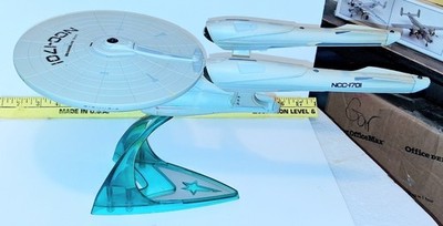 2009 PLAYMATES STAR TREK USS ENTERPRISE NCC 1701  SPACESHIP TESTED WORKS VIDEO