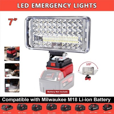 Wireless LED Work Light for Milwaukee M18 18V Battery w/USB Cordless Outdoor