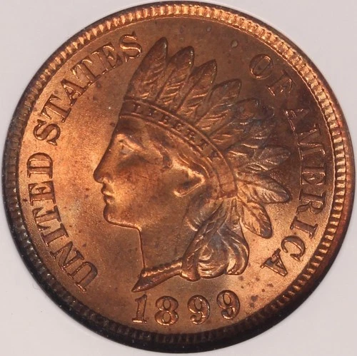 1899 Indian Cent, NGC MS64RB, Very Choice Uncirculated, Sharp Strike, Lustrous!