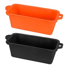 2-Pack Silicone Grease Cup Liners, Reusable Grease Catcher Liner Orange, Black